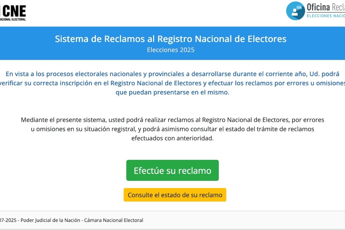 error en el padrón electoral