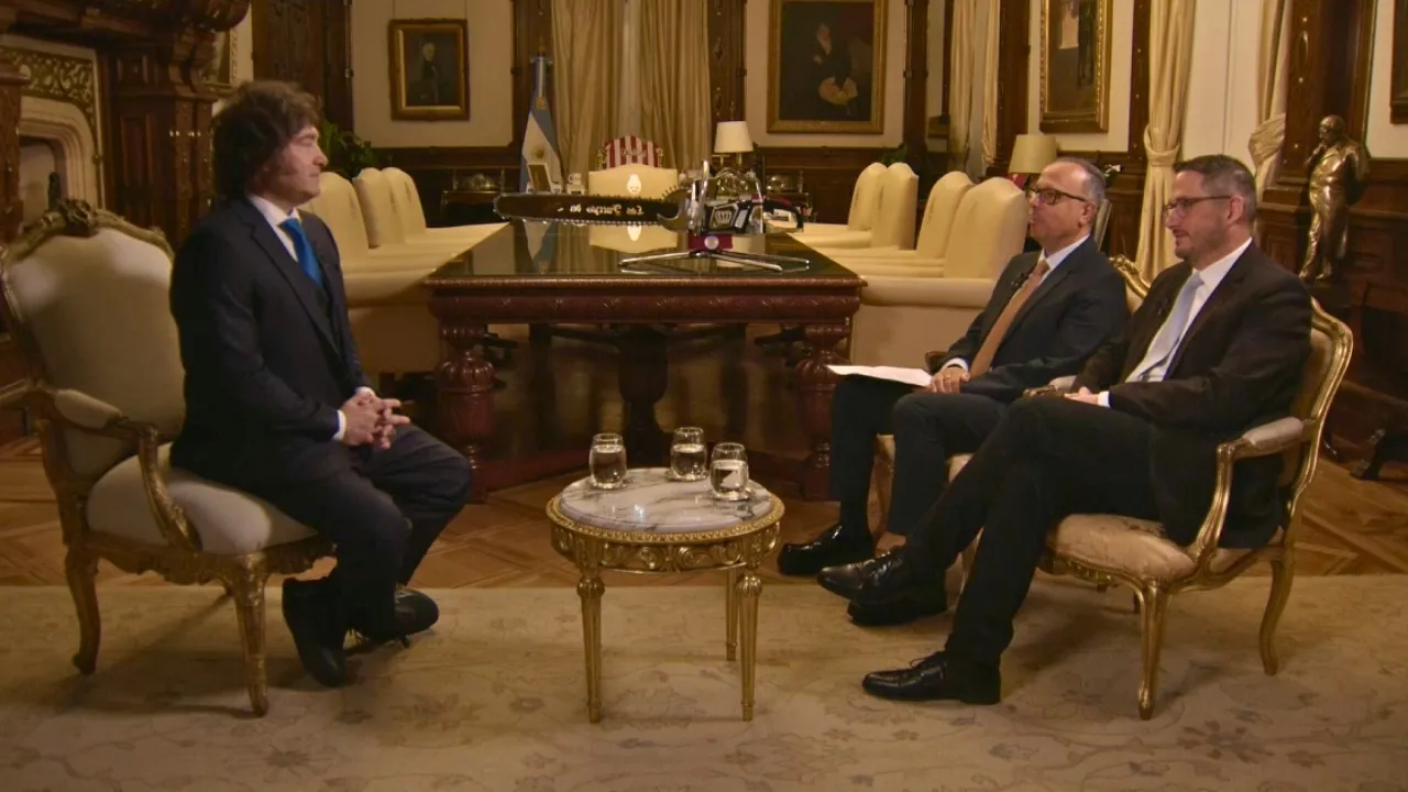 El Presidente Javier Milei, en la televisión pública